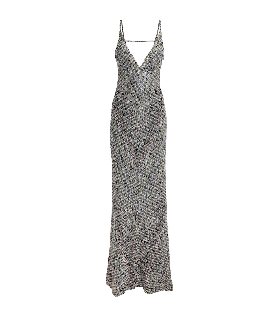 Missoni Womens Snake Print Maxi Dress Smspw Light Multiclr
