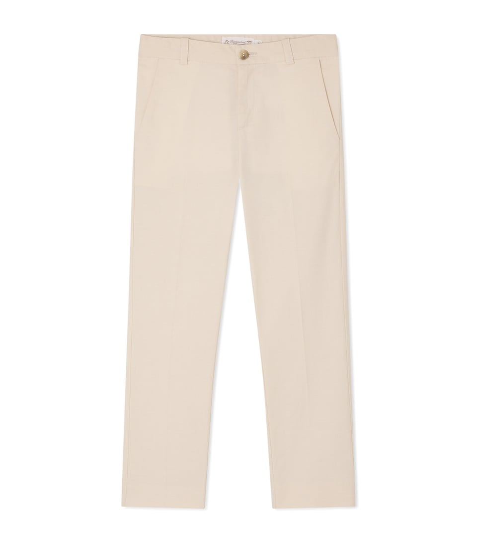 Bonpoint Stretch-Cotton Trousers (10-14 Years) Ecru