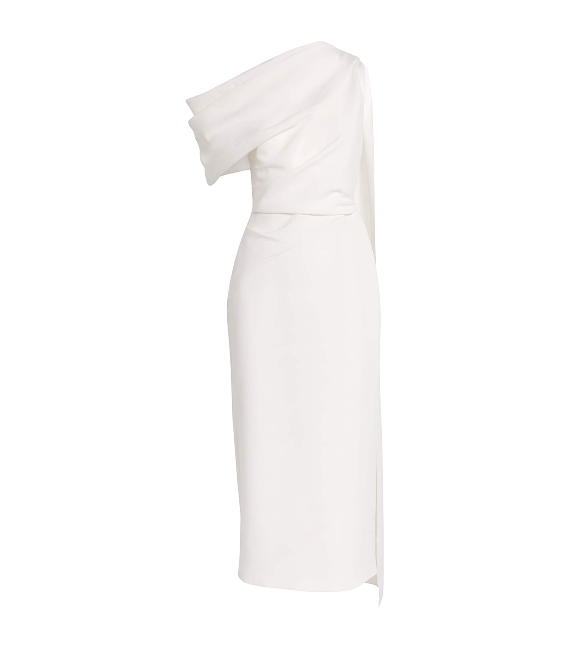 Roksanda Womens Crepe Draped Maite Maxi Dress Ivory