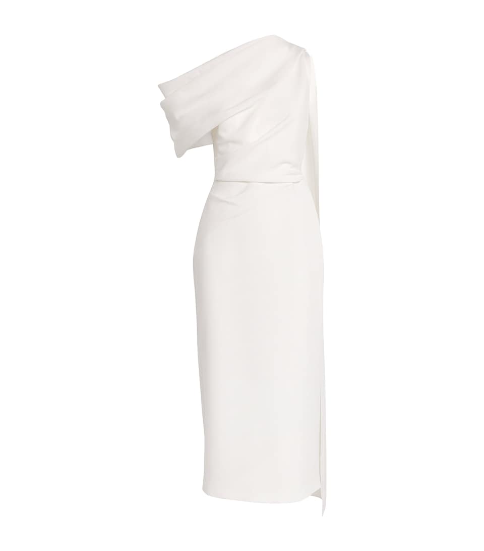 Roksanda Womens Crepe Draped Maite Maxi Dress Ivory