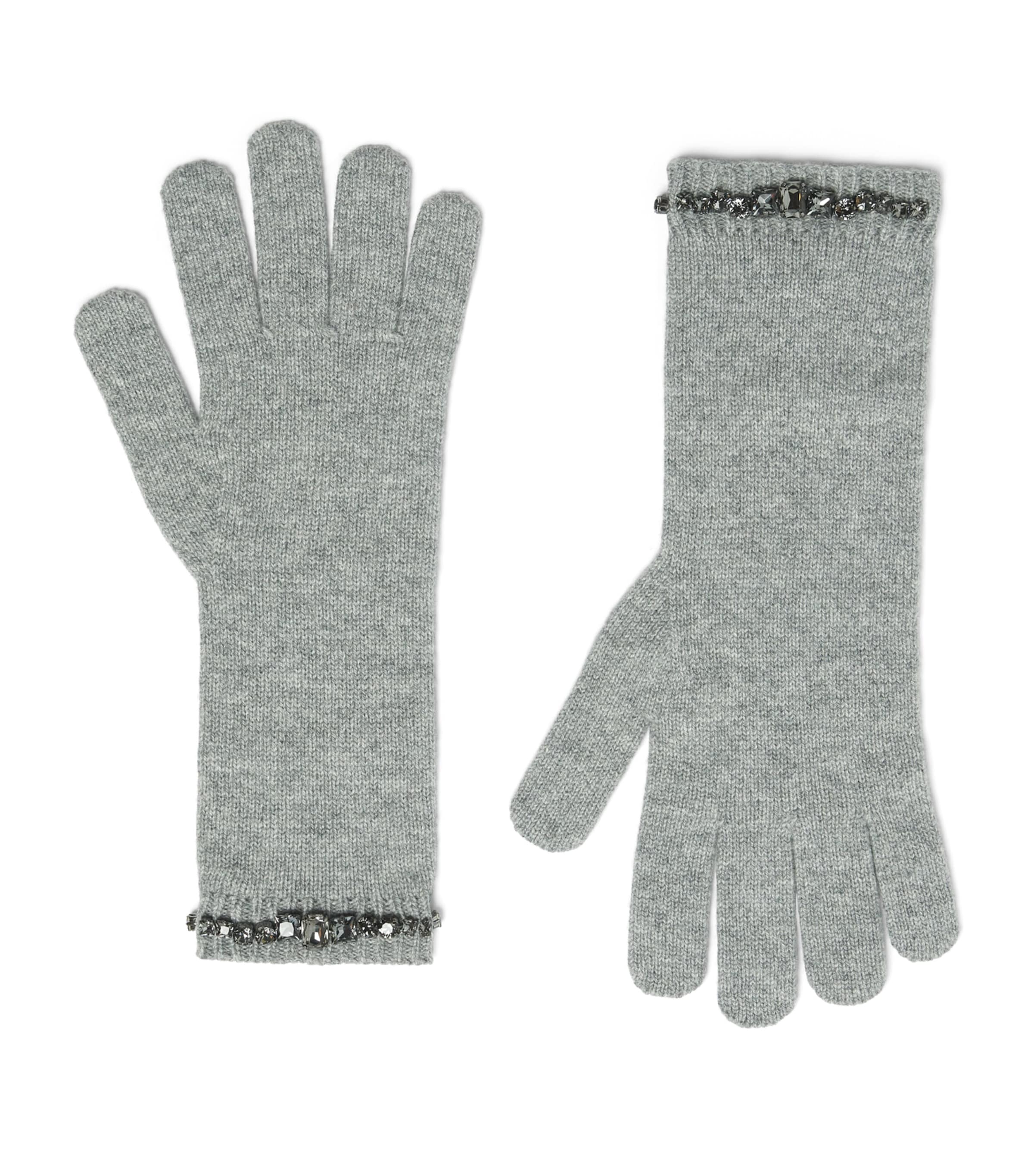 Fabiana Filippi Virgin Wool-Silk-Cashmere Gloves Roccia