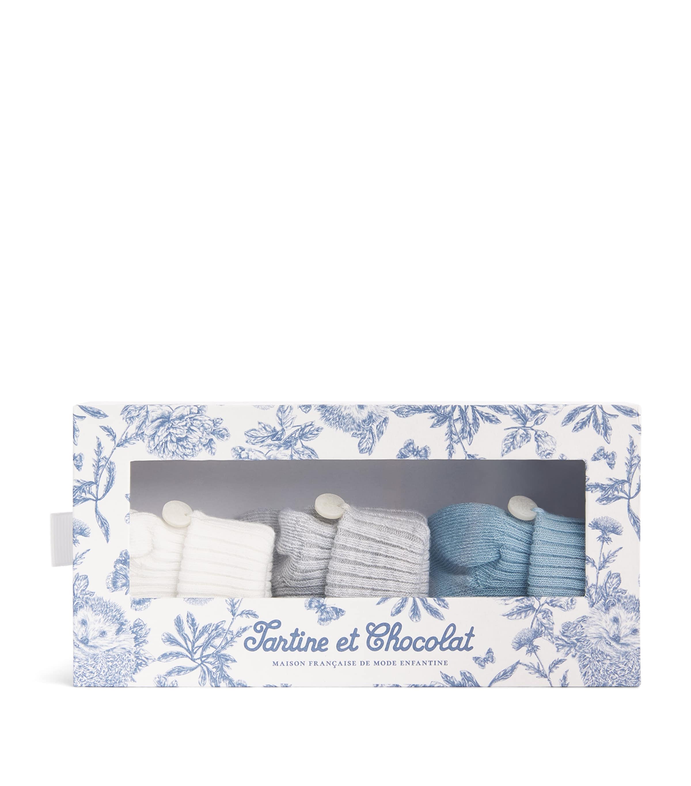 Tartine et Chocolat Ankle Socks (Pack of 3) Bleu Glace