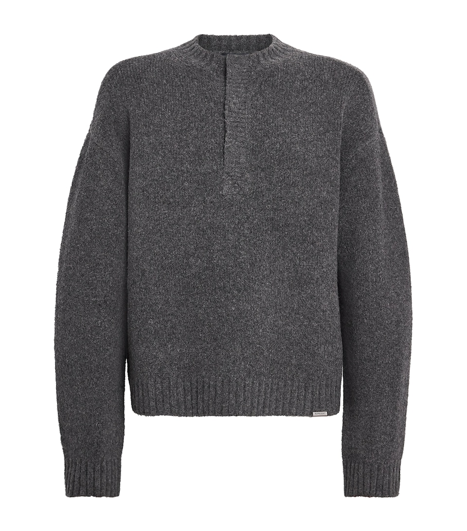 Represent Mens Wool-Blend Ramone Sweater Dark Grey