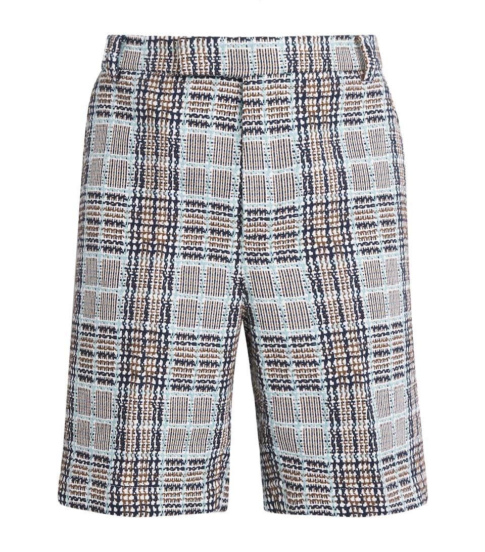 Plaid Straight Chino Shorts