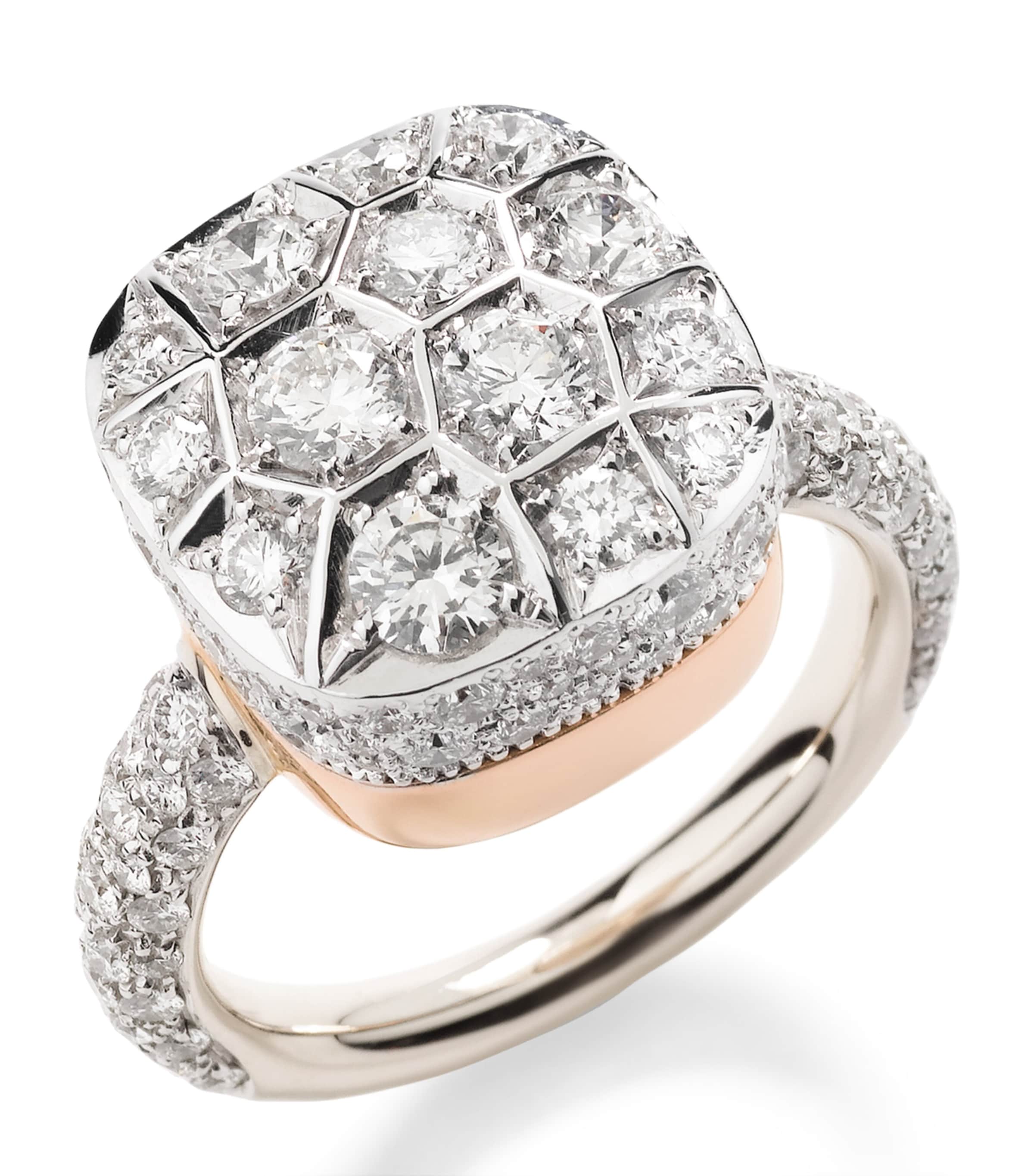 White Gold and Diamond Nudo Assoluto Soliatire Ring