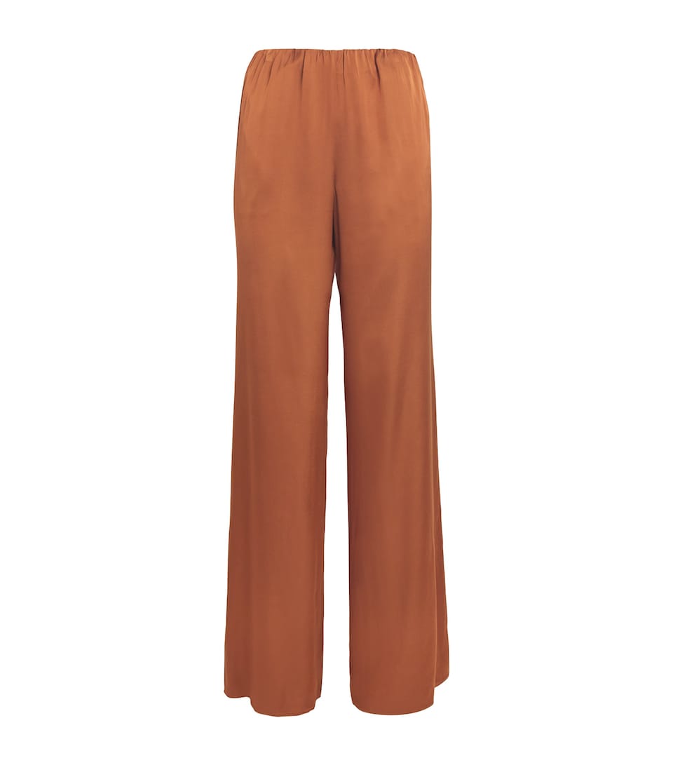 Satin Wide-Leg Trousers