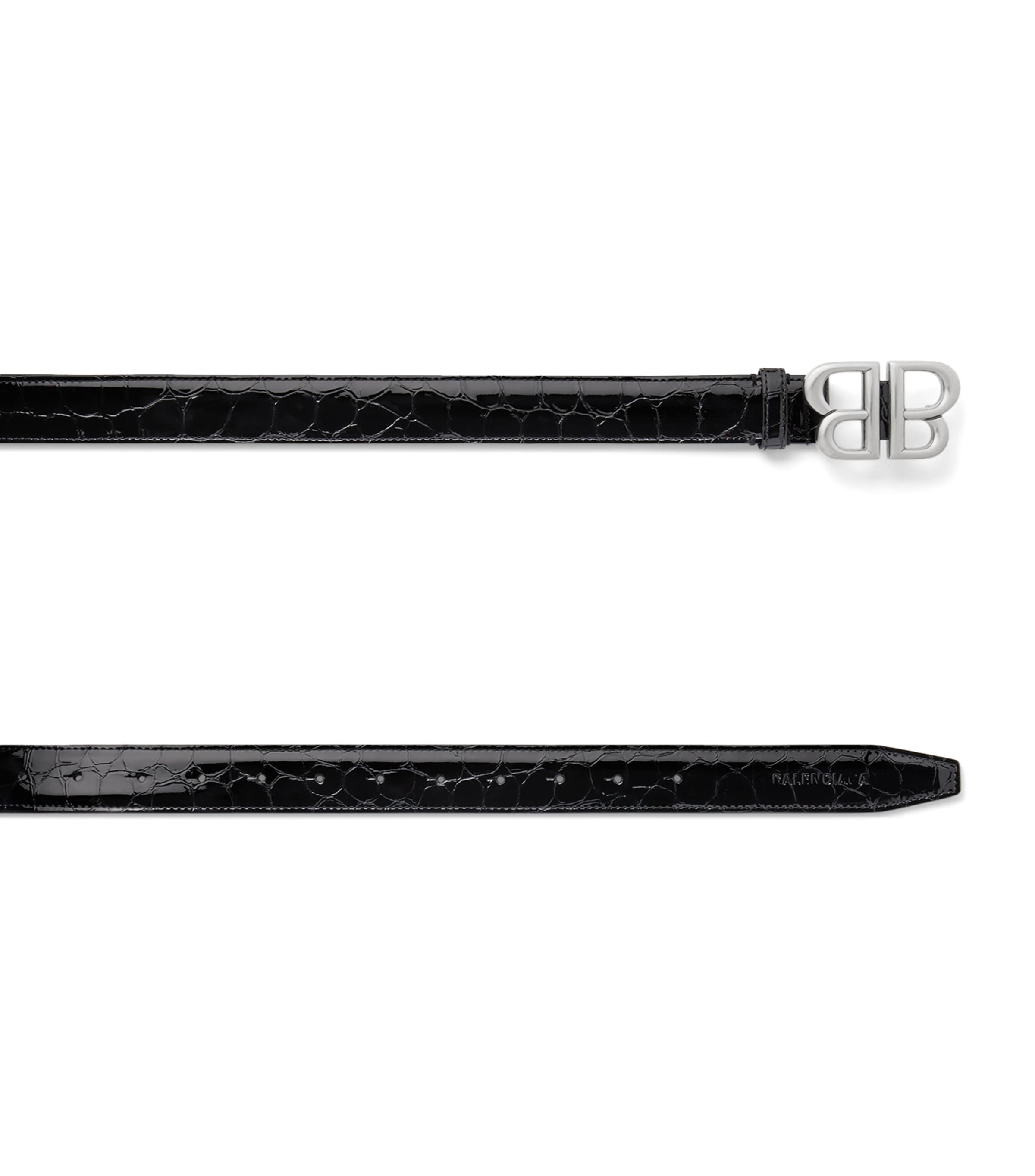 Balenciaga Patent Leather Logo Belt