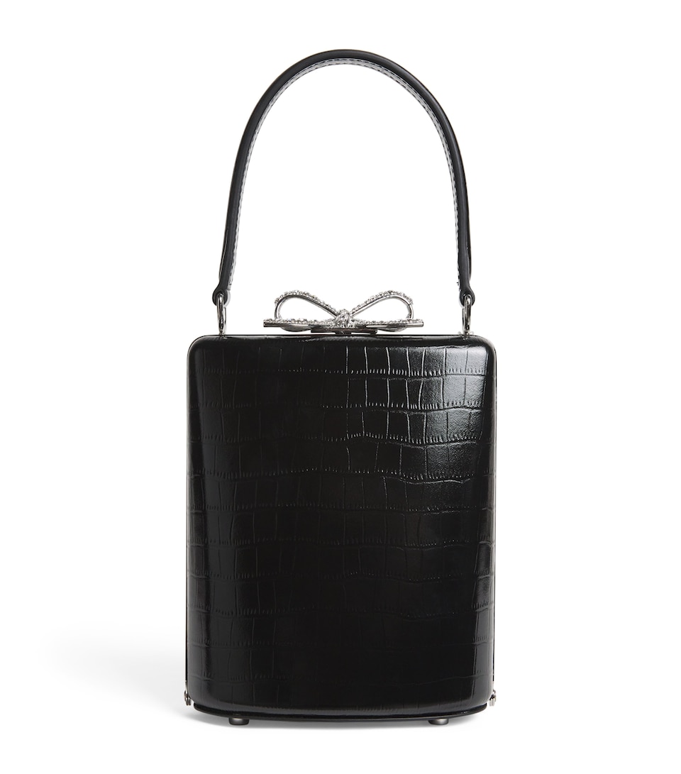Croc-Embossed Leather Mini Bag