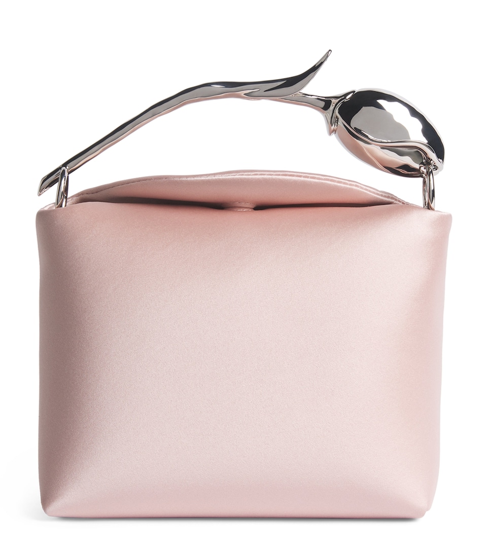 Erdem Mini Satin Bloom Top-Handle Bag Cameo Pink