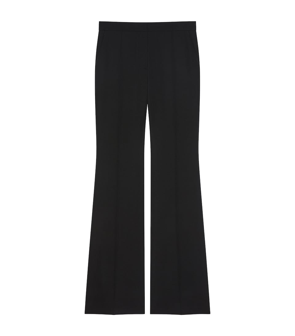 Wool Bootcut Tailored Trousers