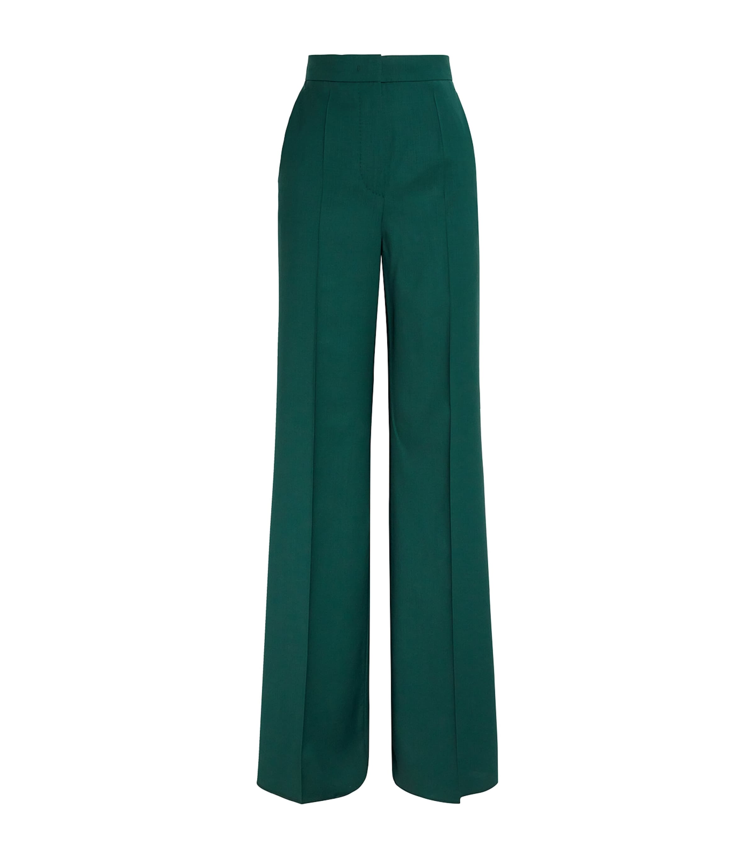 Virgin Wool Wide-Leg Trousers