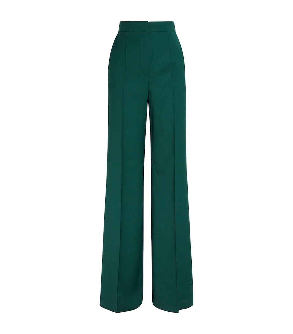 Virgin Wool Wide-Leg Trousers