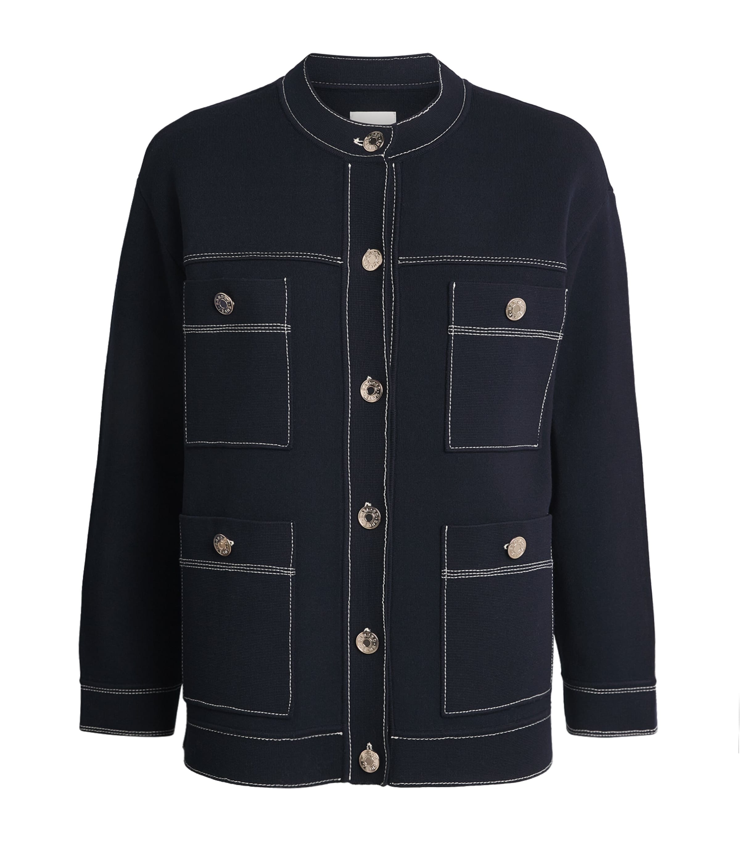 Topstitched Cardigan