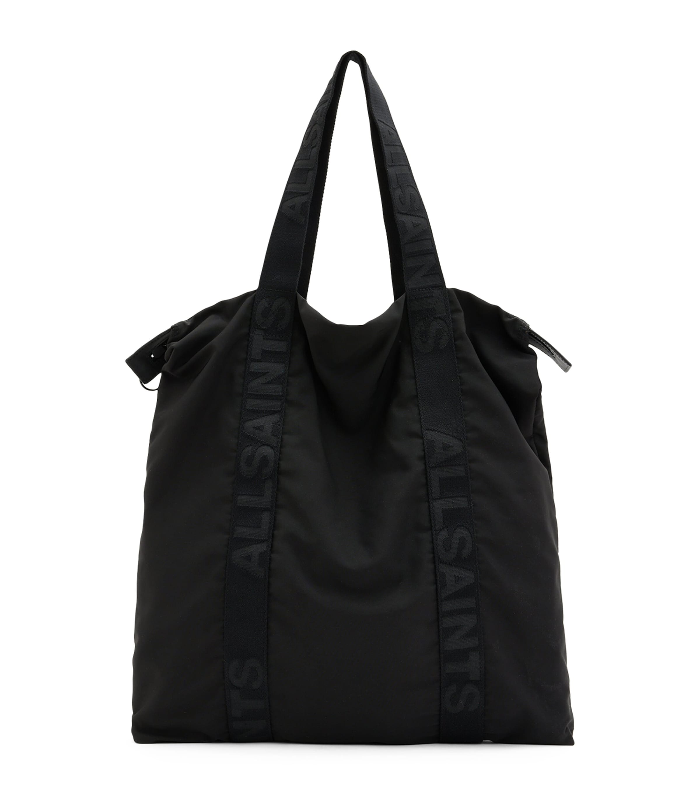 【ALLSAINTS】Soleil グラフィック トートバッグ ブラック ALLSAINTS Soleil Orlando Logo Printed Tote Bag in Washed