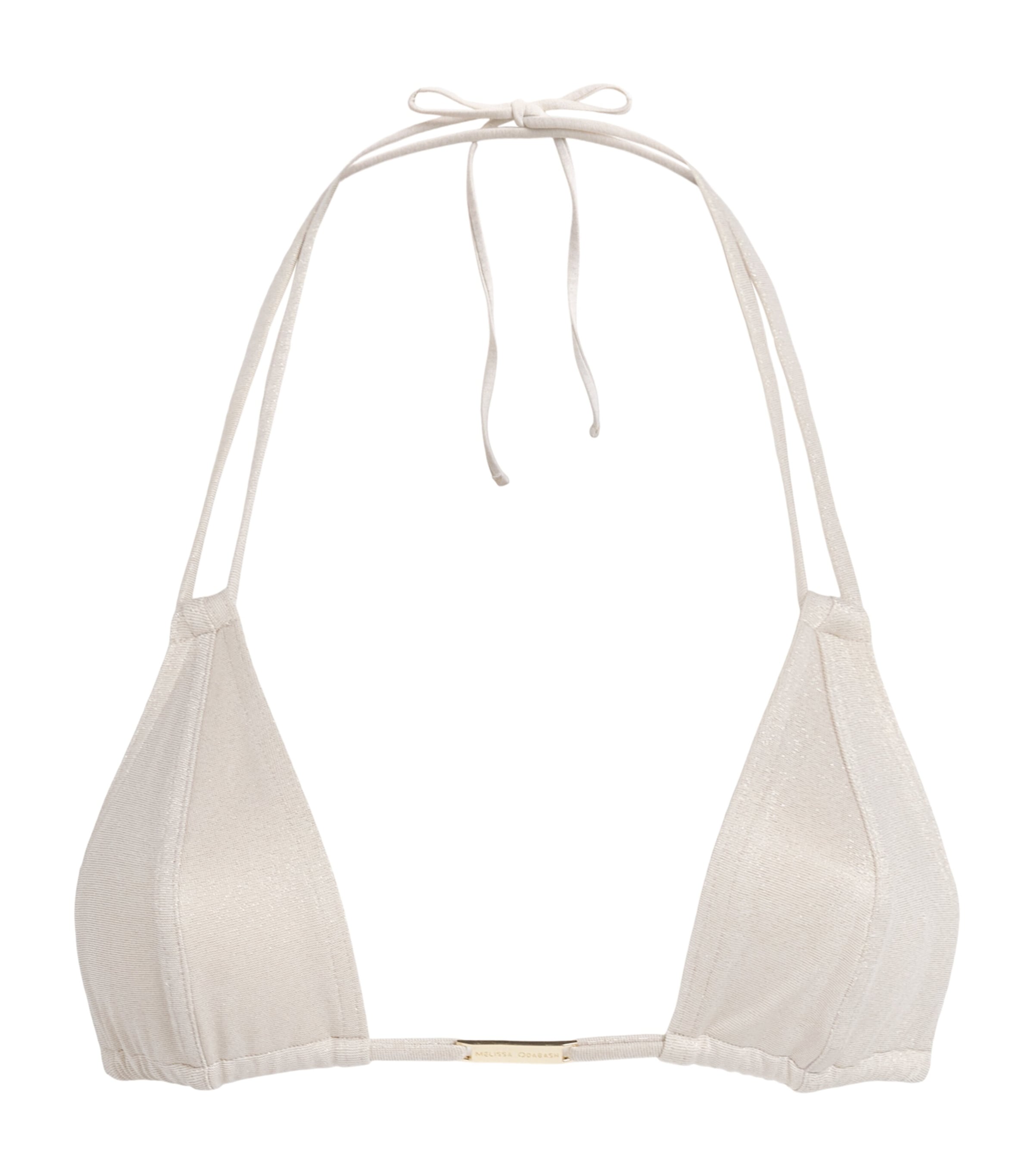 Melissa Odabash Womens Metallic Girona Bikini Top Champagne