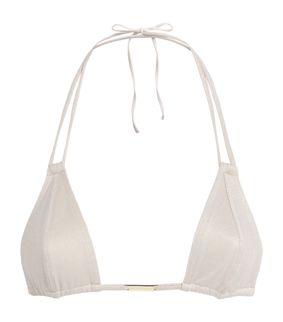 Melissa Odabash Womens Metallic Girona Bikini Top Champagne