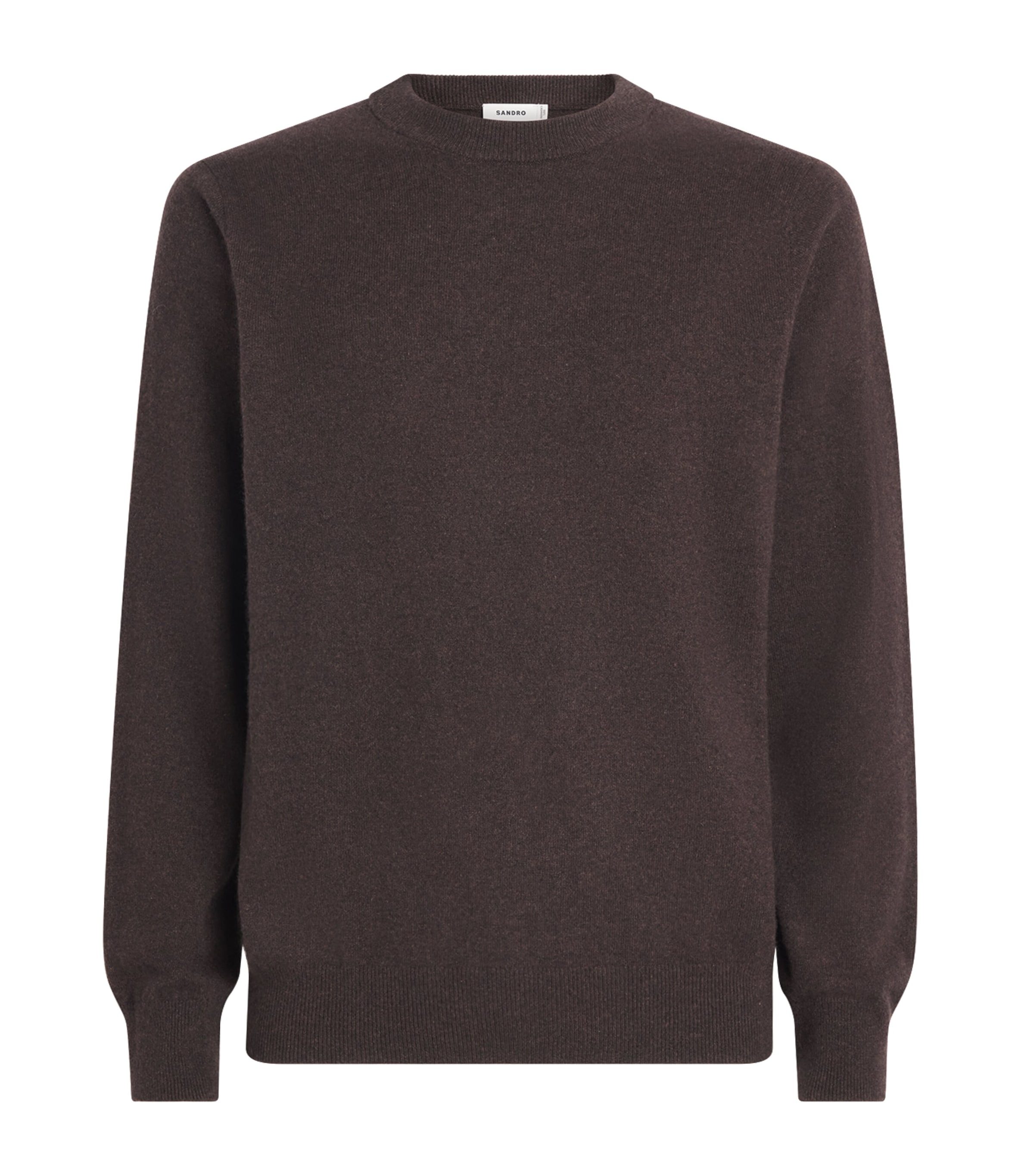 Sandro Paris Mens Cashmere Sweater Chocolate