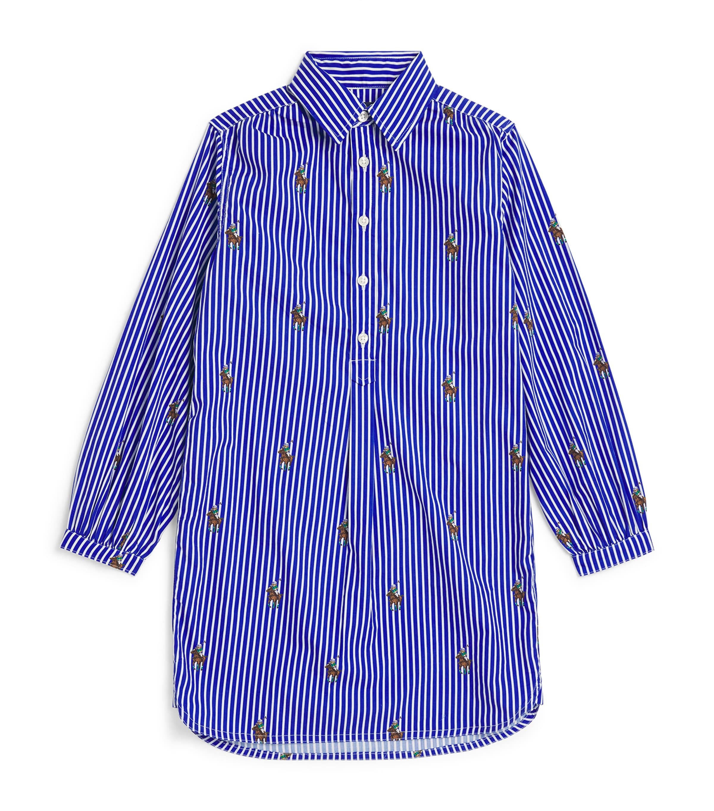 Cotton Stripe Shirt Dress (7-16 Years)