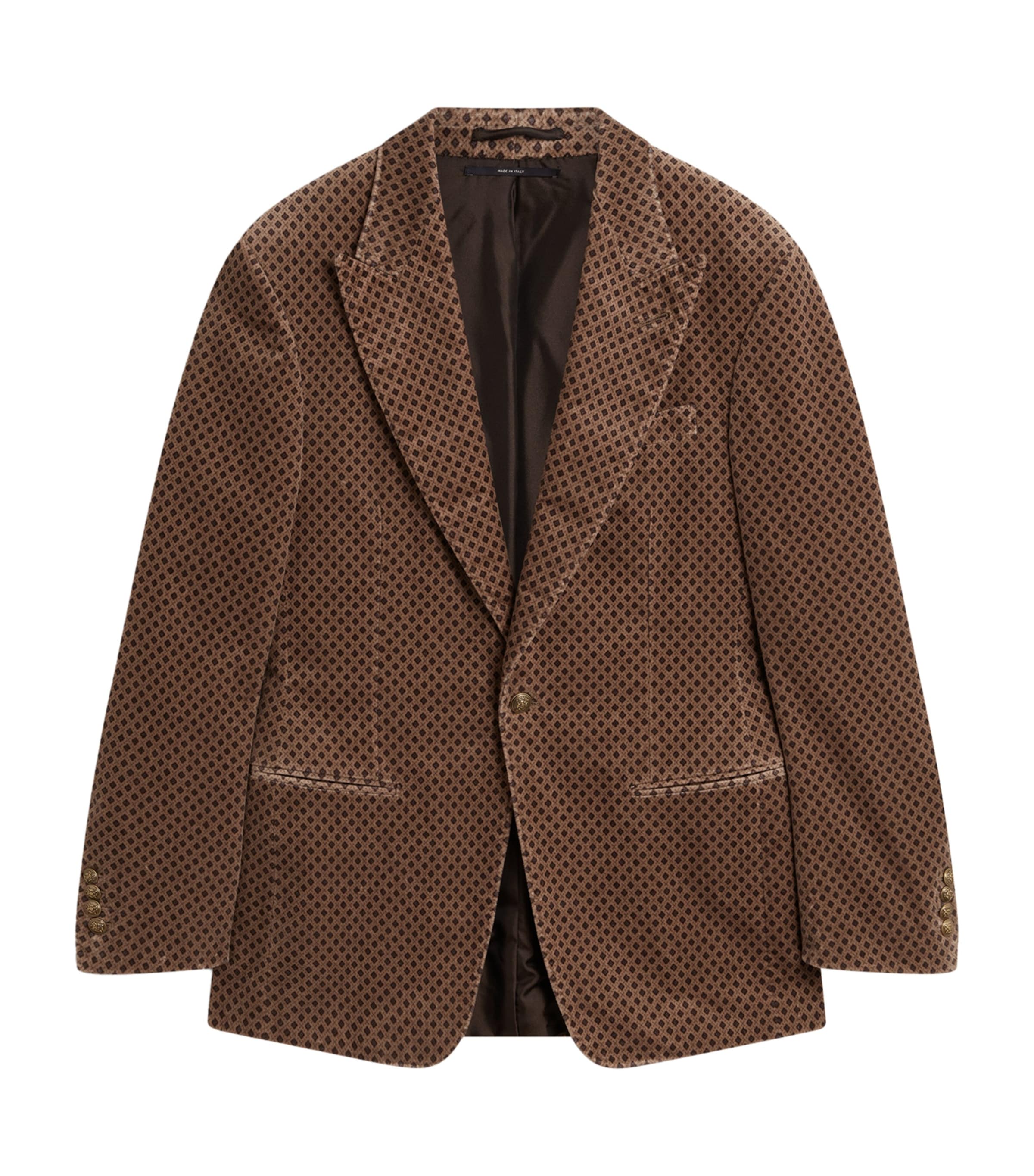 Cotton Print Bourdon Evening Suit Jacket