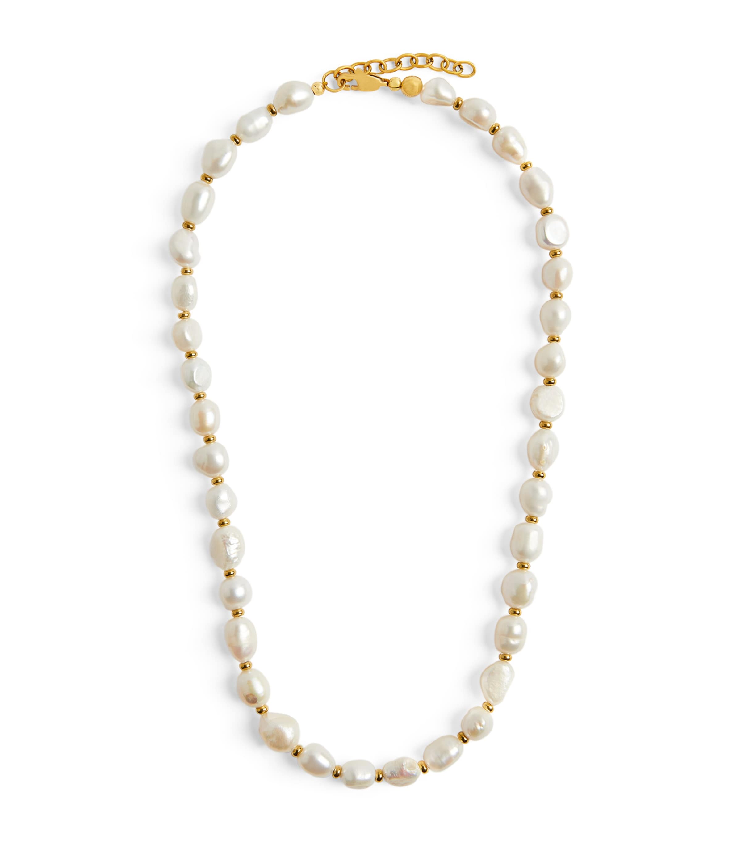 Nialaya Jewelry Baroque Pearl Necklace Gold