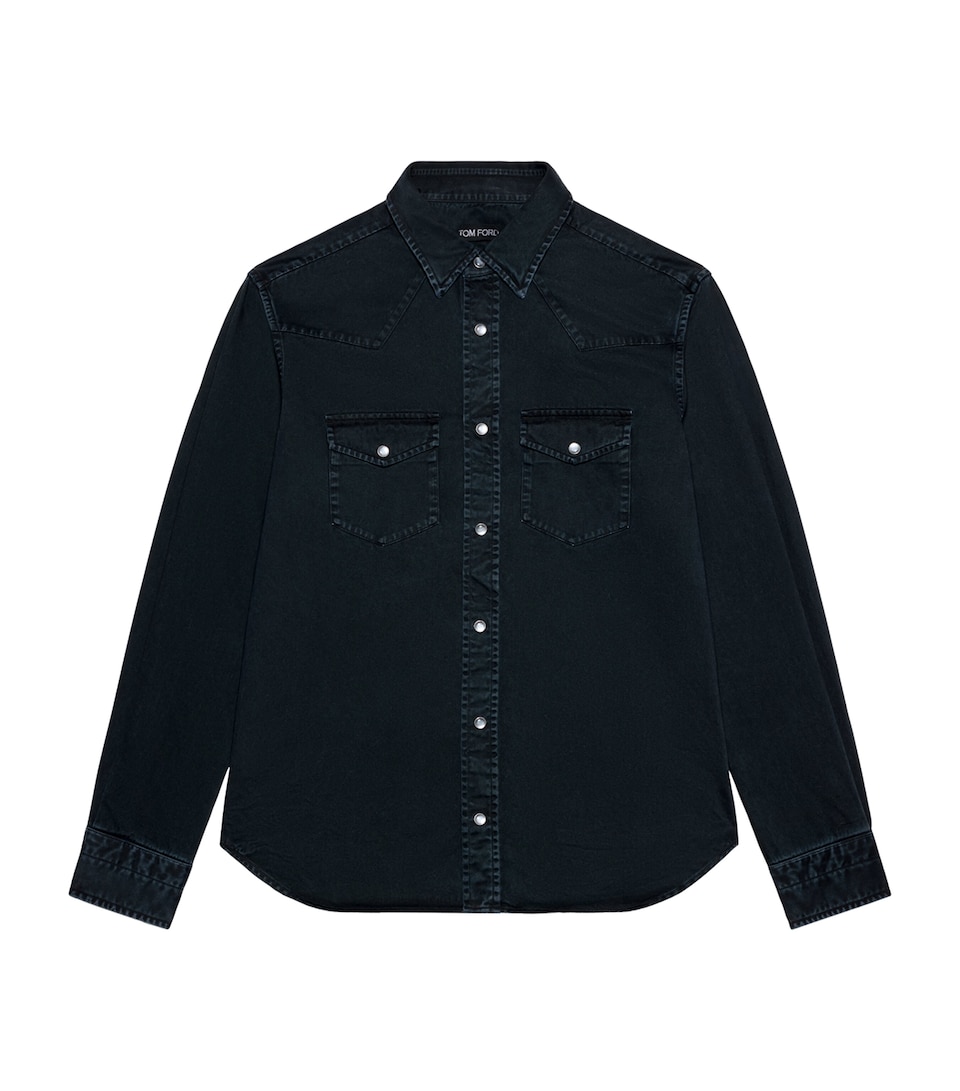 TOM FORD Mens Denim Western Shirt Naa