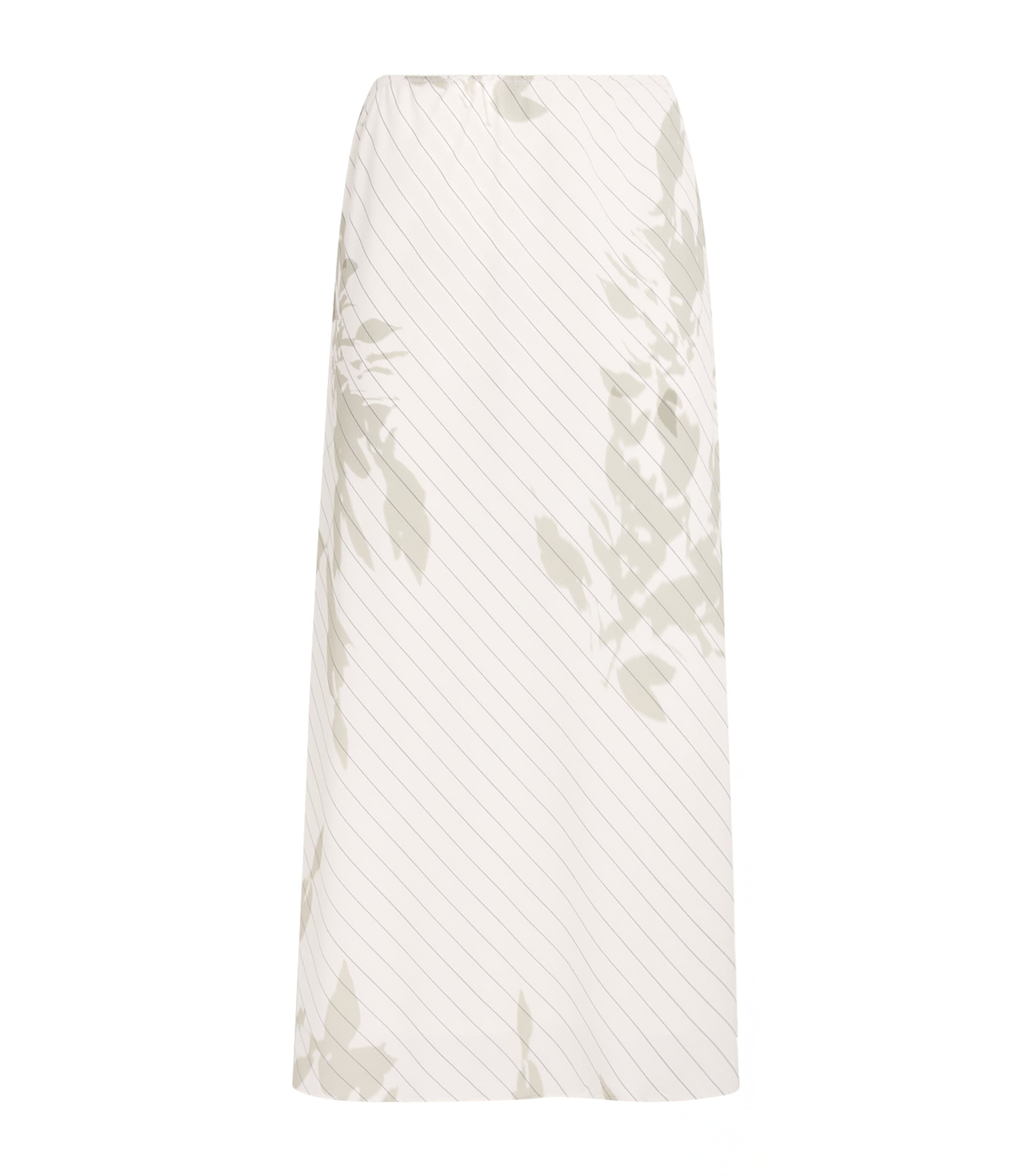 Crepe de Chine Midi Skirt