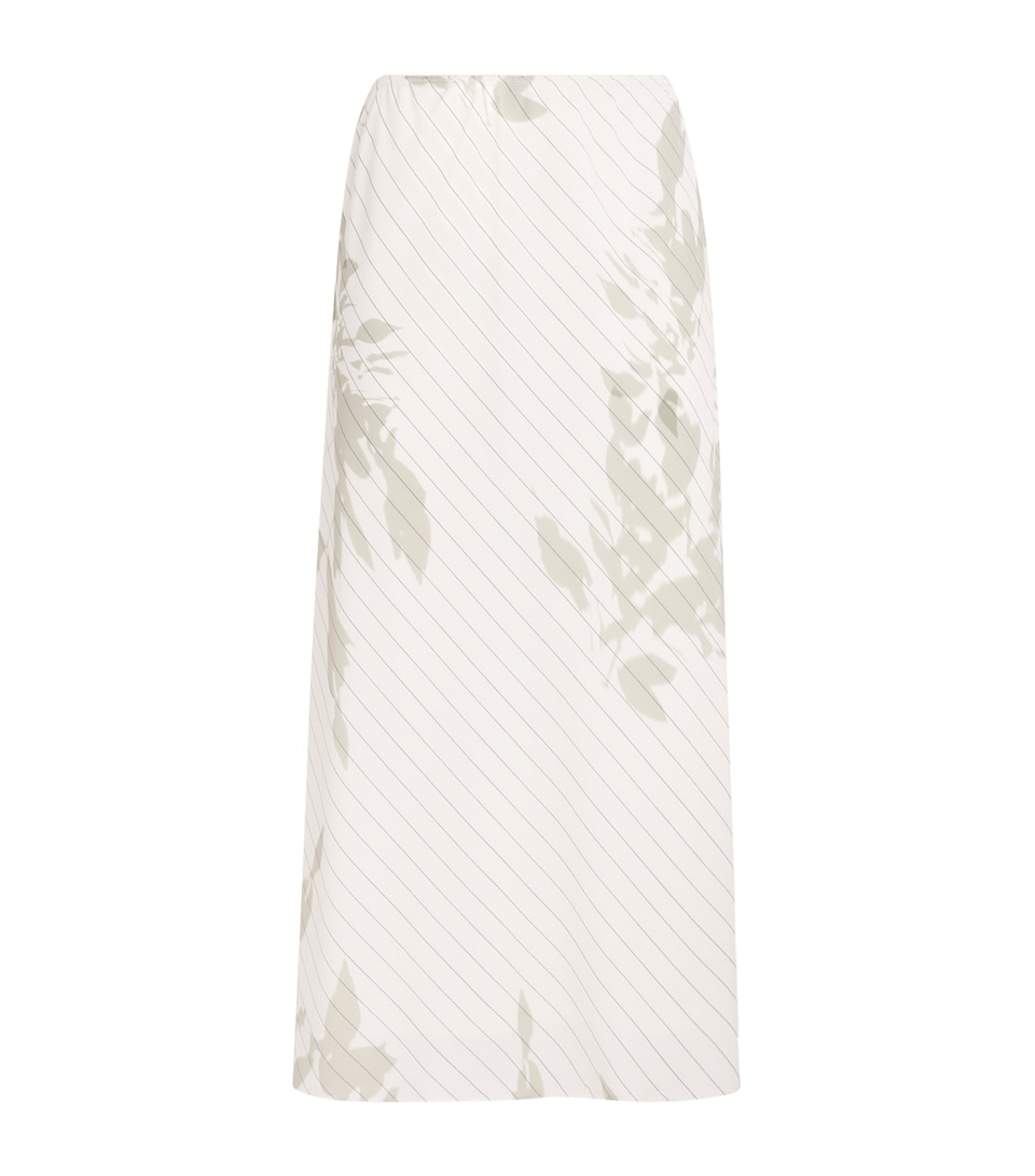 Crepe de Chine Midi Skirt