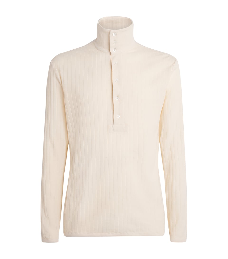 Paul Smith Mens Cotton-Linen Henley Sweater