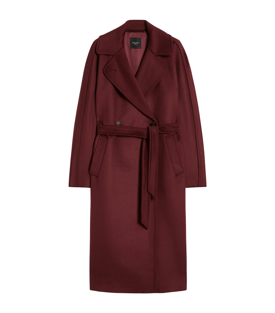 Virgin Wool Wrap Coat