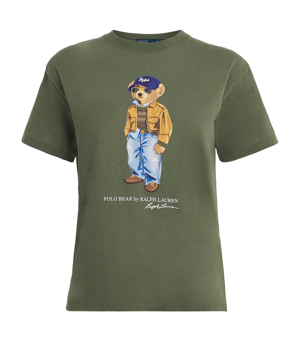 Polo Ralph Lauren Womens Cotton Polo Bear T-Shirt Dense Olive