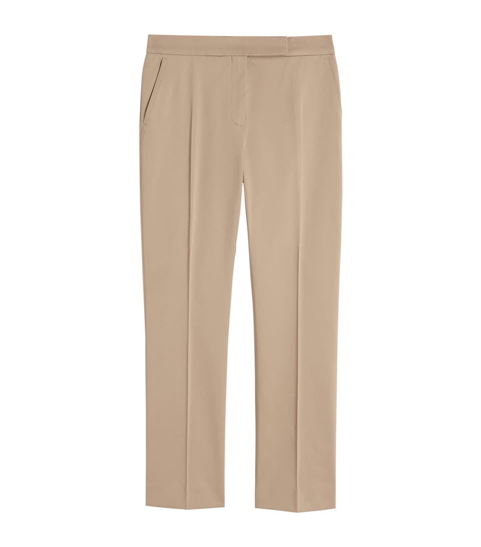 Cotton Straight Tailored Trousers