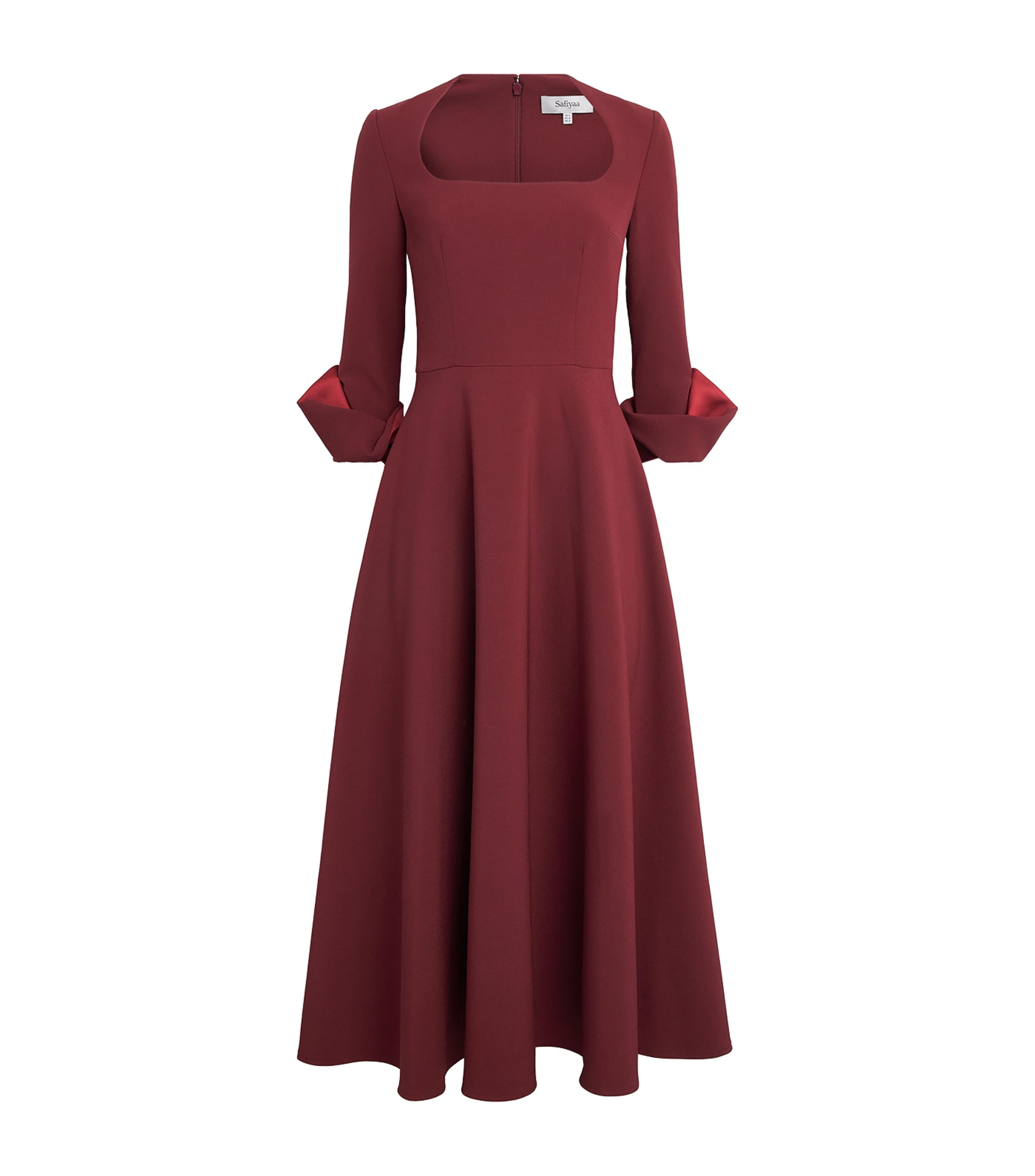 Safiyaa Womens Crepe A-Line Midi Dress Swinton