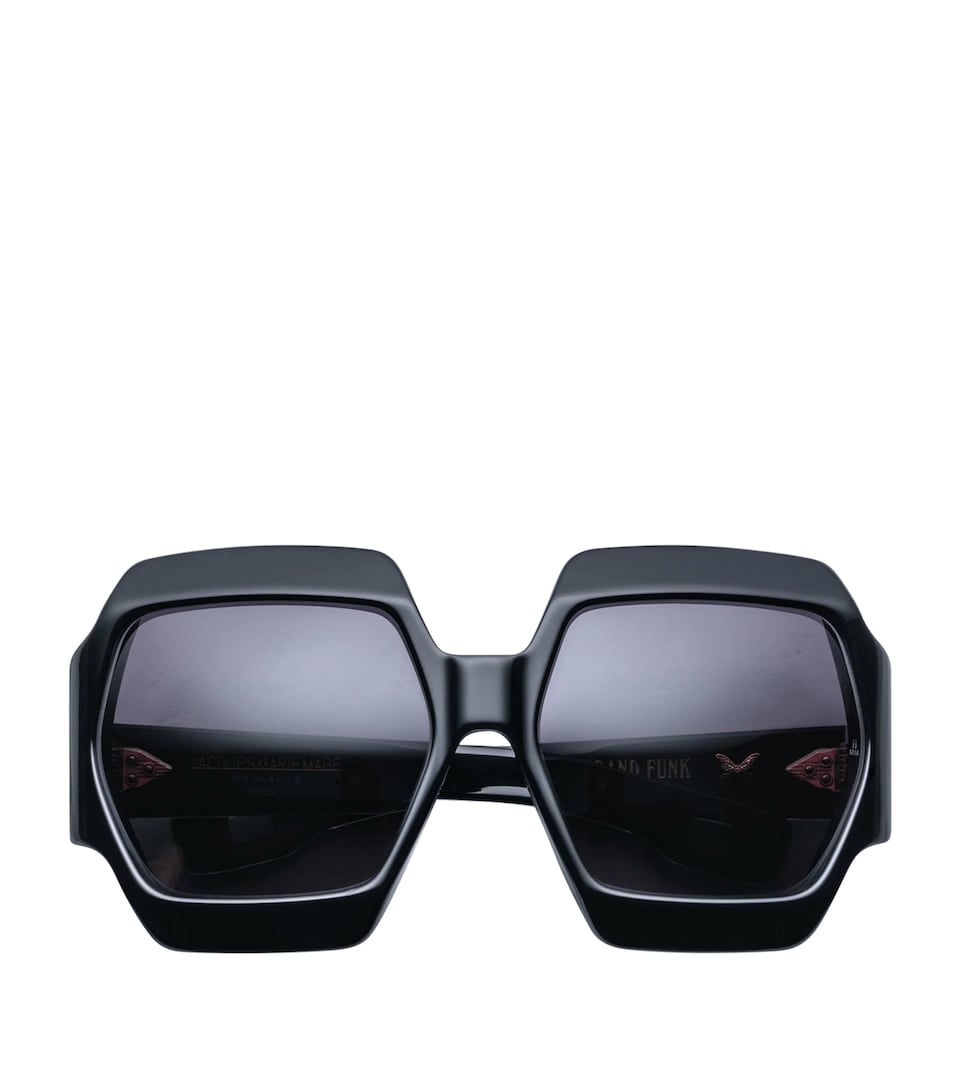 Jacques Marie Mage Grand Funk Hexagonal Sunglasses Black