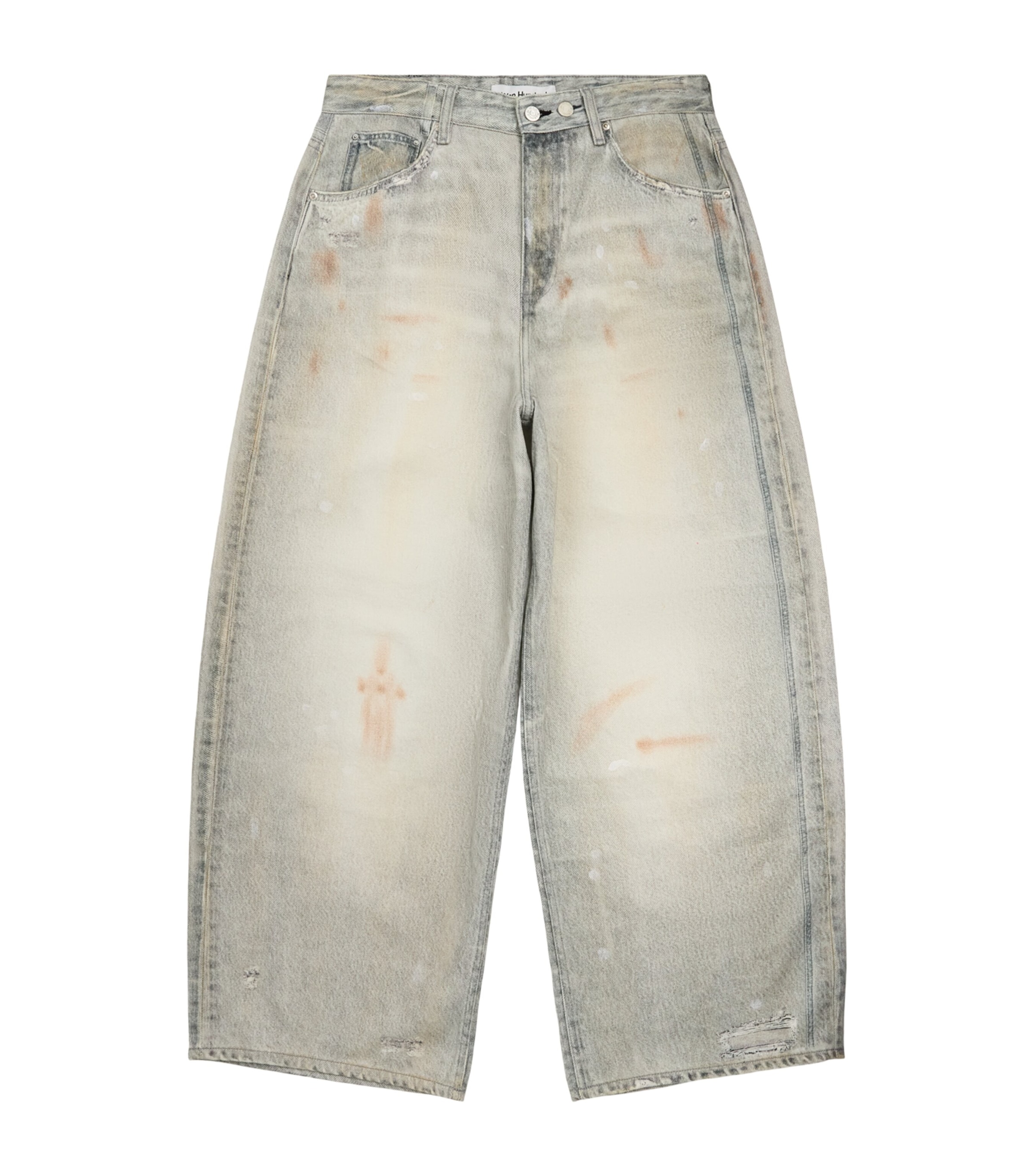 Won Hundred Mens Lyon Printed Straight Jeans Digital Painted