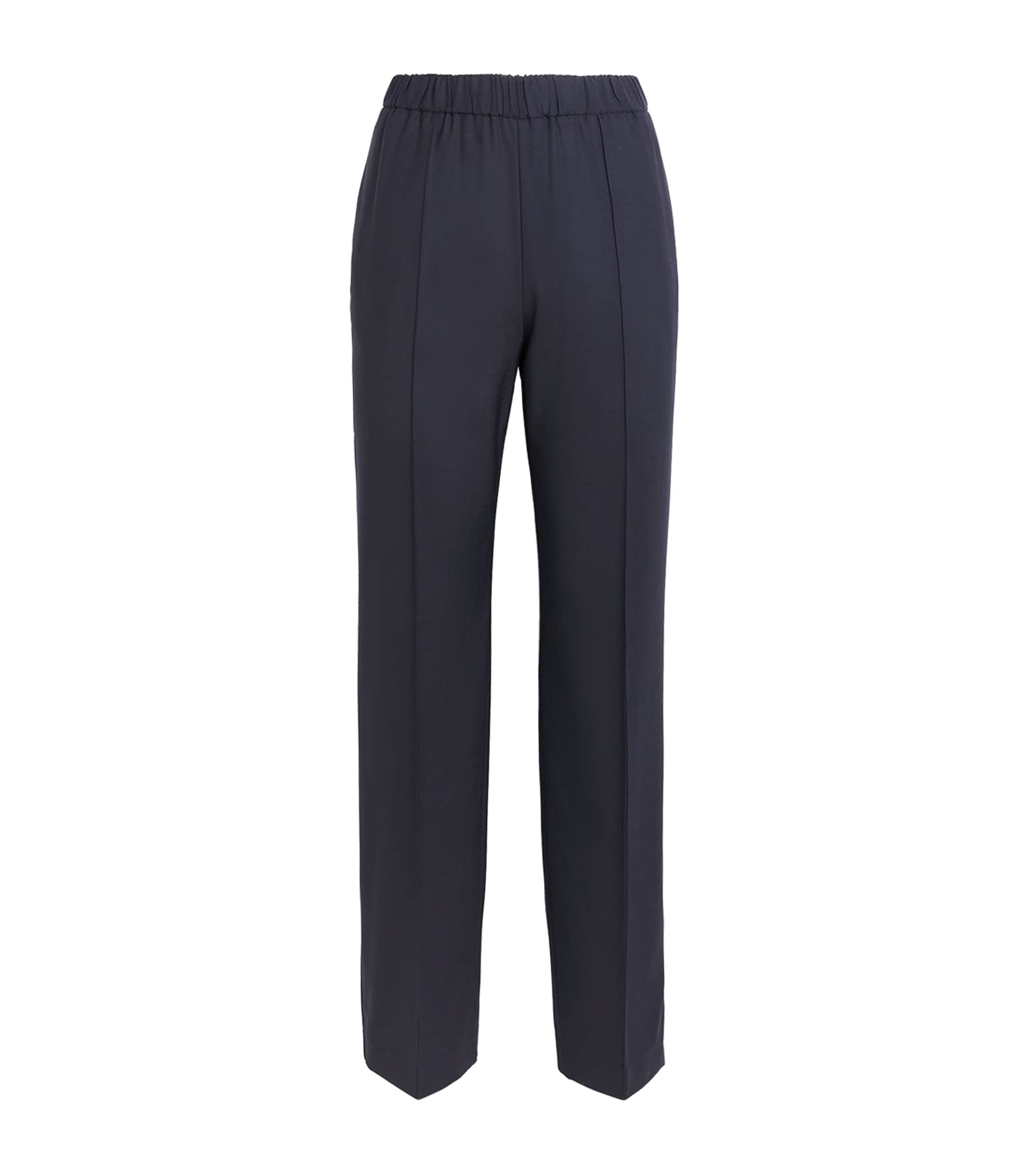 Fabiana Filippi Womens Wool-Blend Gubbio Tailored Trousers Blu Notte