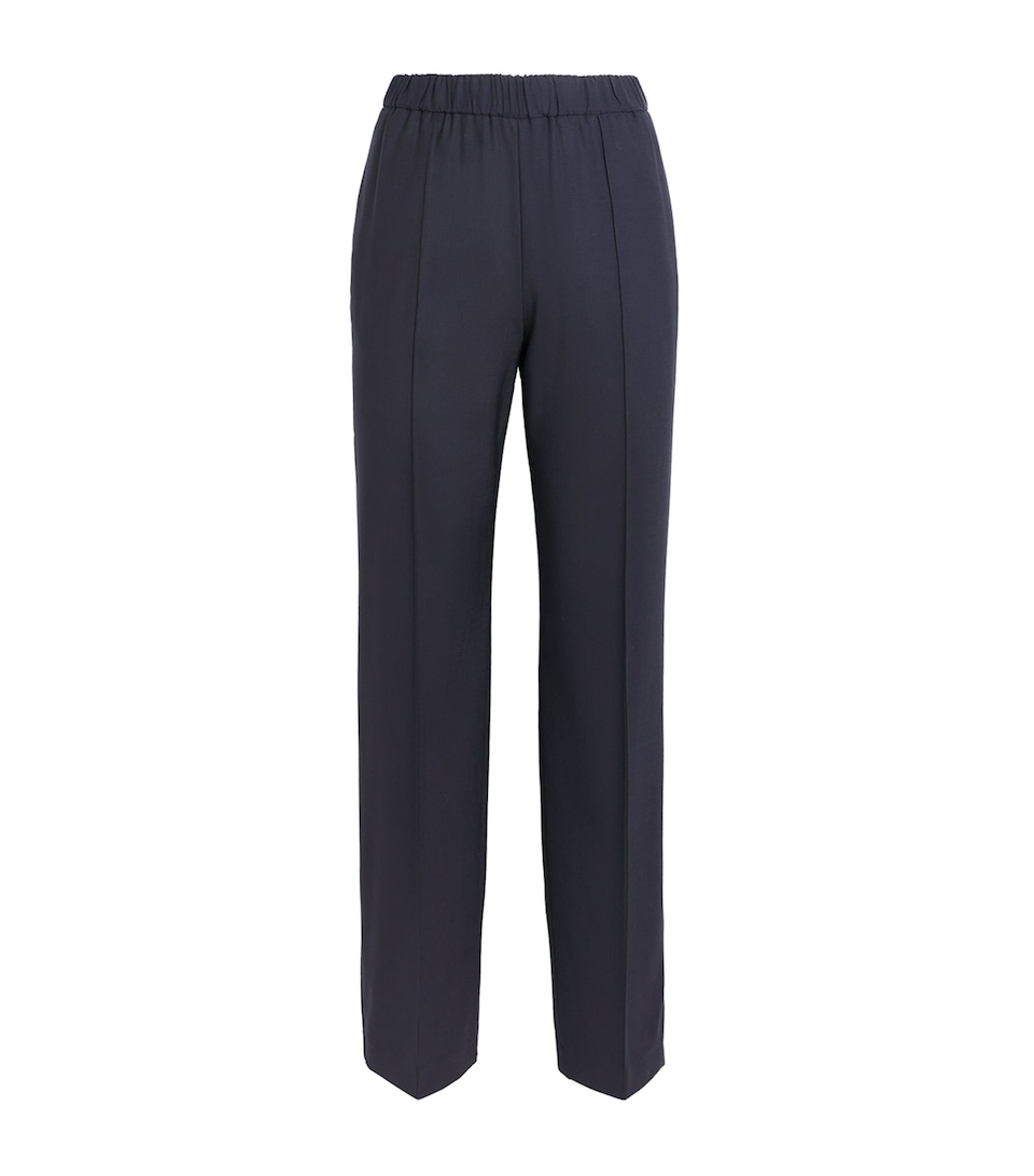 Fabiana Filippi Womens Wool-Blend Gubbio Tailored Trousers Blu Notte