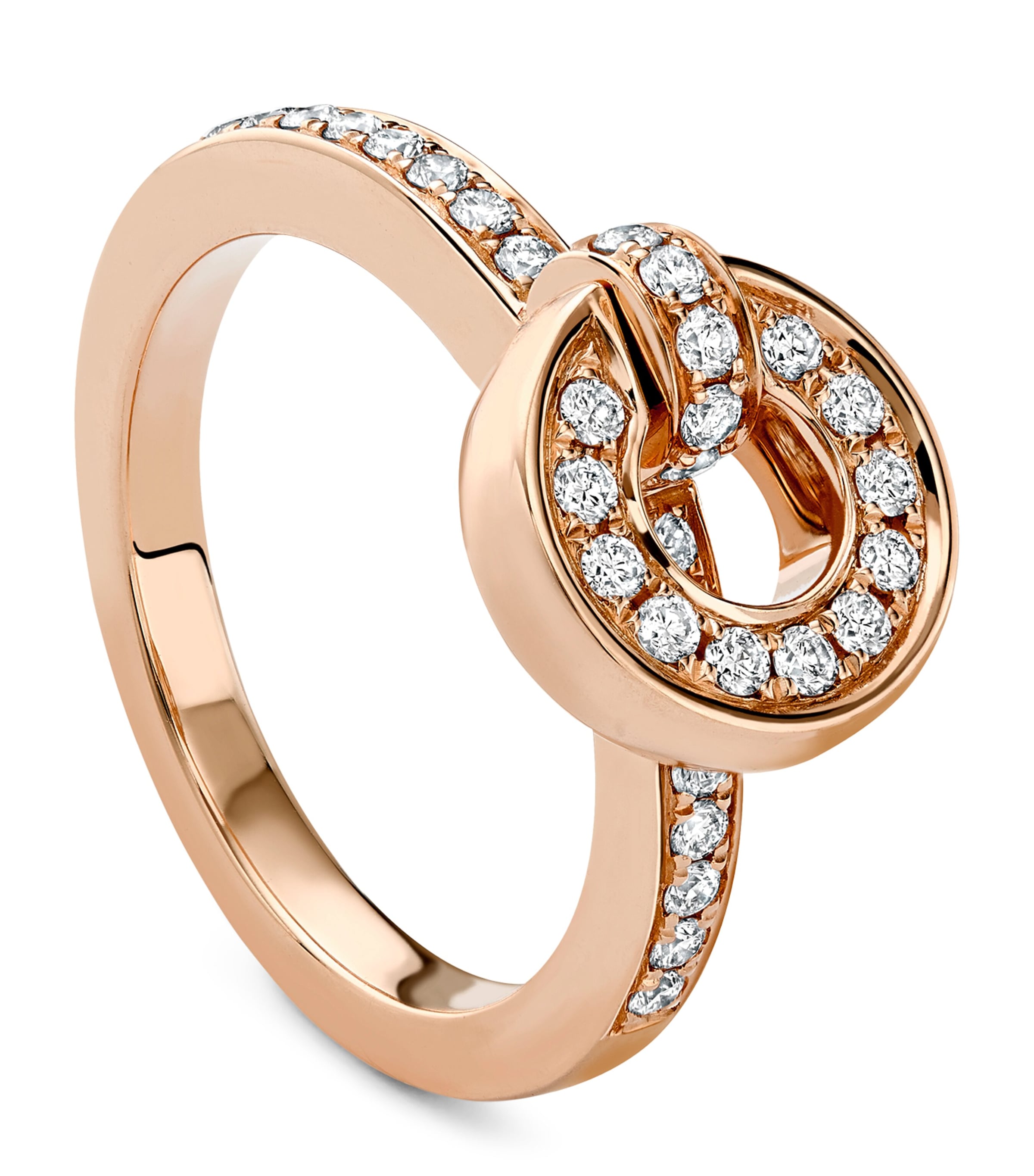 Boodles Rose Gold and Diamond Roulette Flip Ring Rose Gold