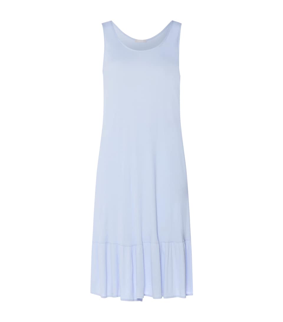 Hanro Womens Modal Sleeveless Isabella Nightdress Blue Dove