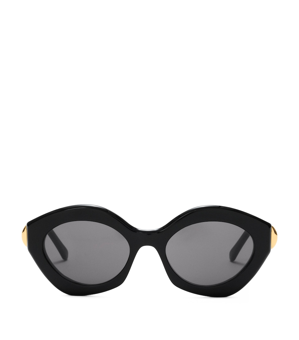 LOEWE Acetate Coil Cat Eye Sunglasses Black