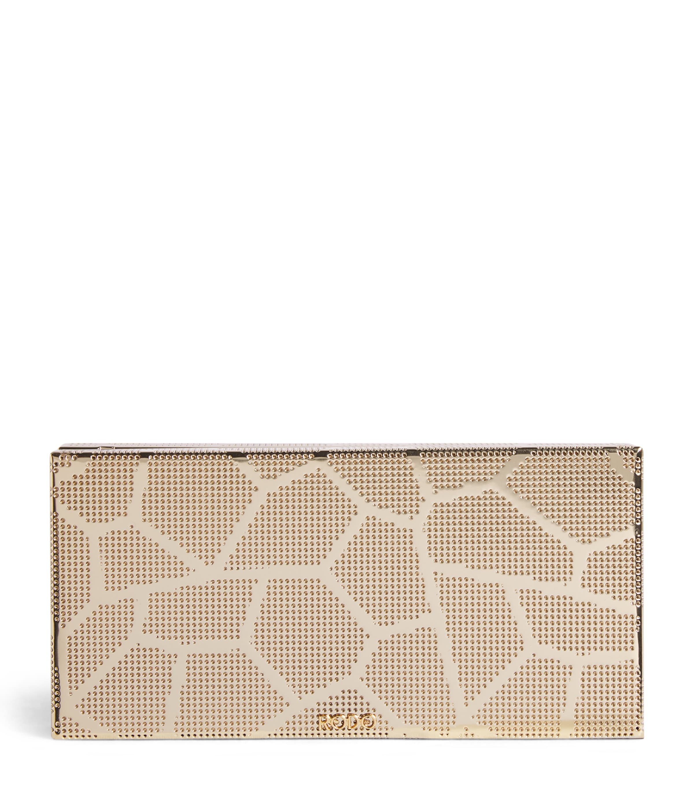 Rodo Mosaic Rectangle Clutch Bag Antiq Gold