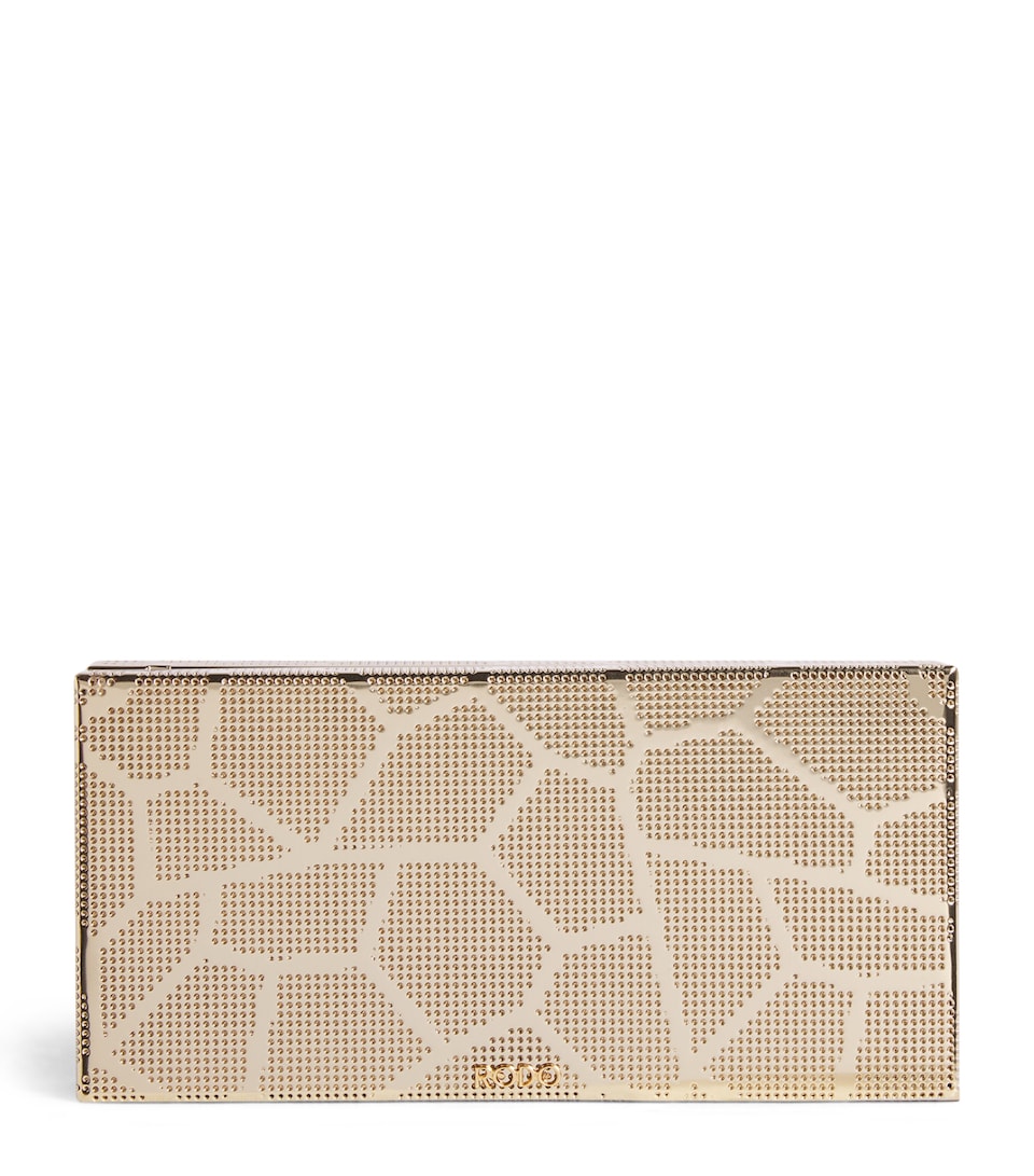 Rodo Mosaic Rectangle Clutch Bag Antiq Gold