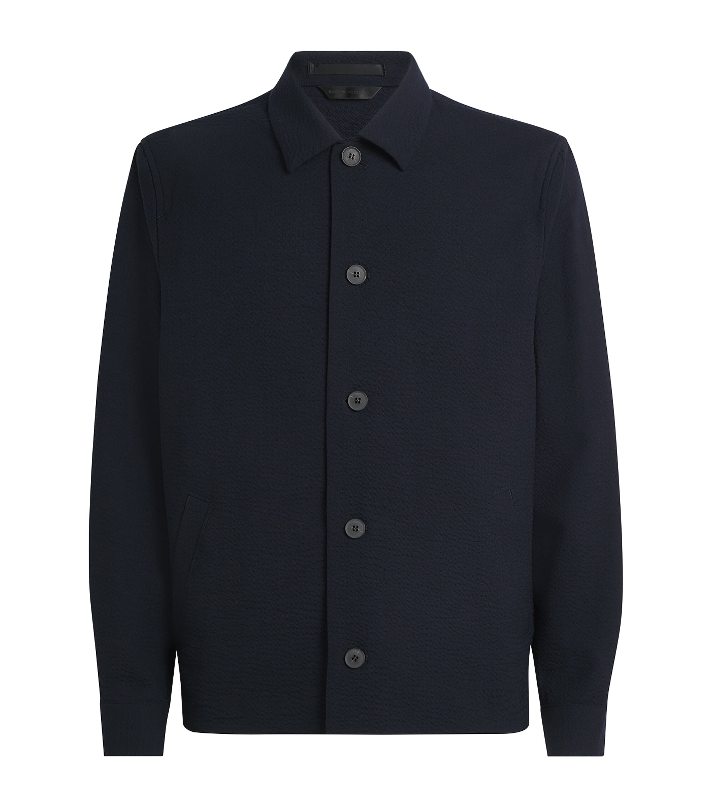 Sunspel Mens Stretch-Wool Seersucker Jacket Buaa Navy