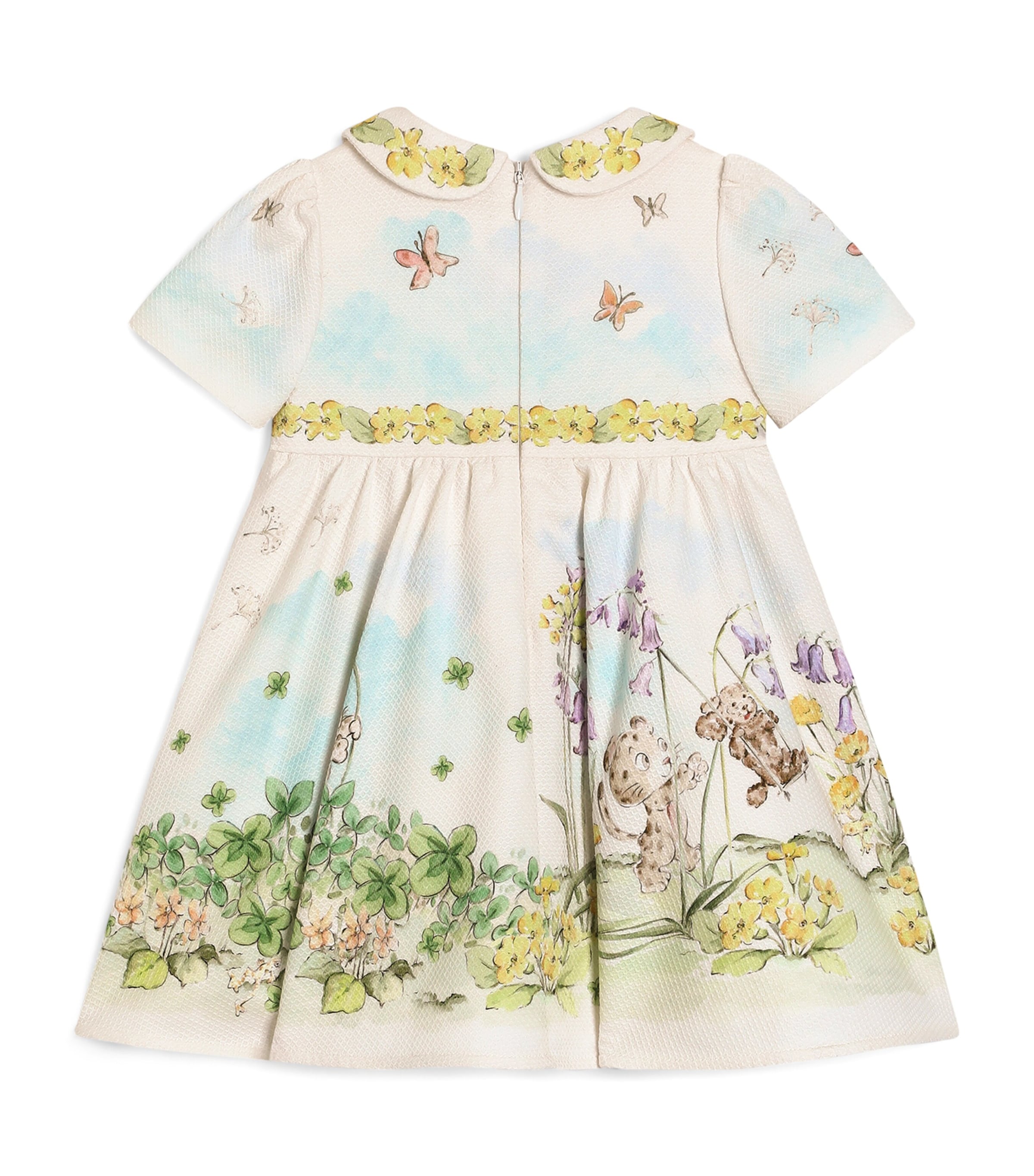 Dolce&Gabbana Kids Watercolour Garden Dress with Culottes (3-30 Months) Leopardini F