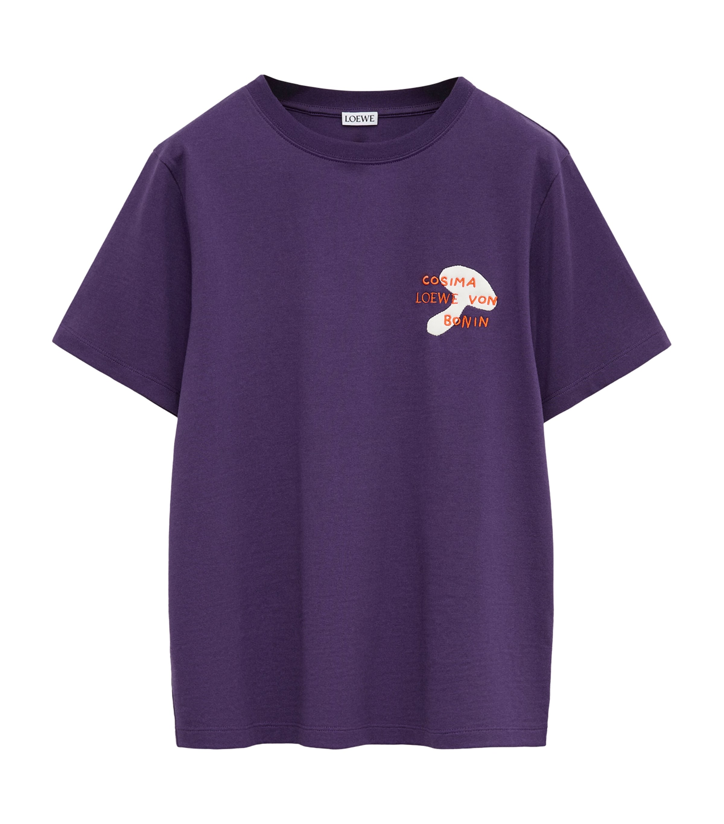LOEWE Womens x Cosima Von Bonin Cotton Logo T-Shirt Purple