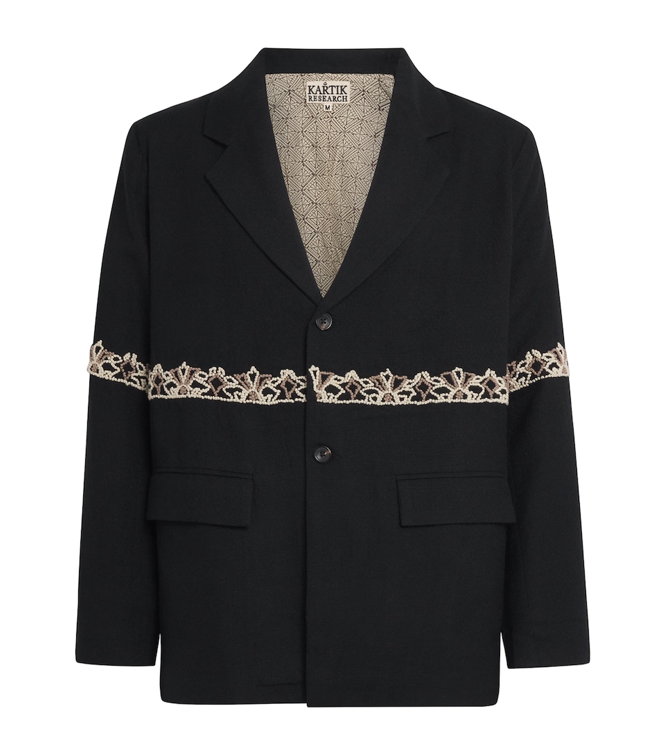 Wool Embroidered Blazer