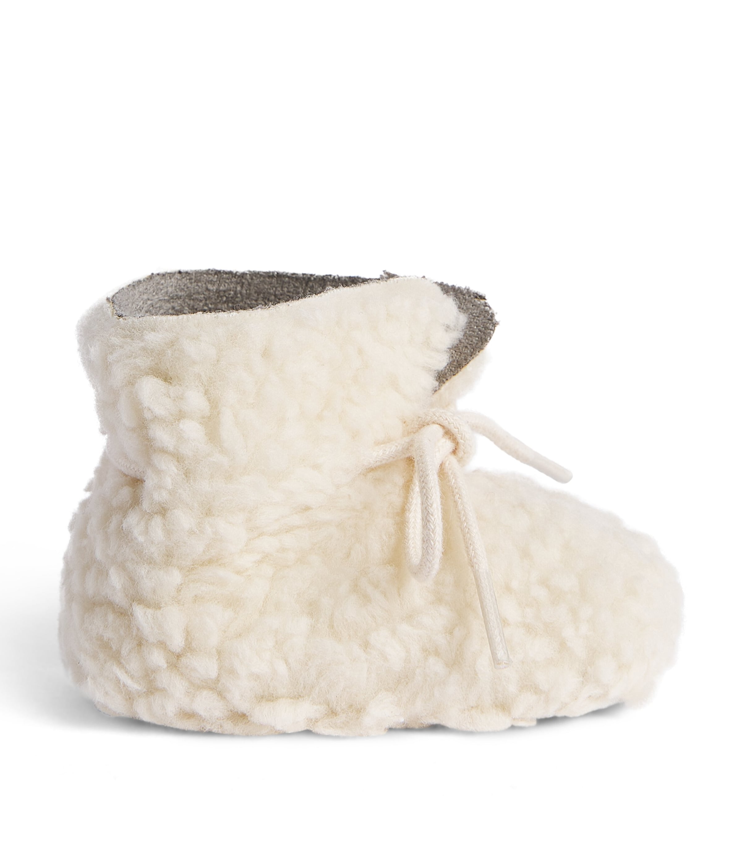 Tartine et Chocolat Faux Shearling Booties Nacre