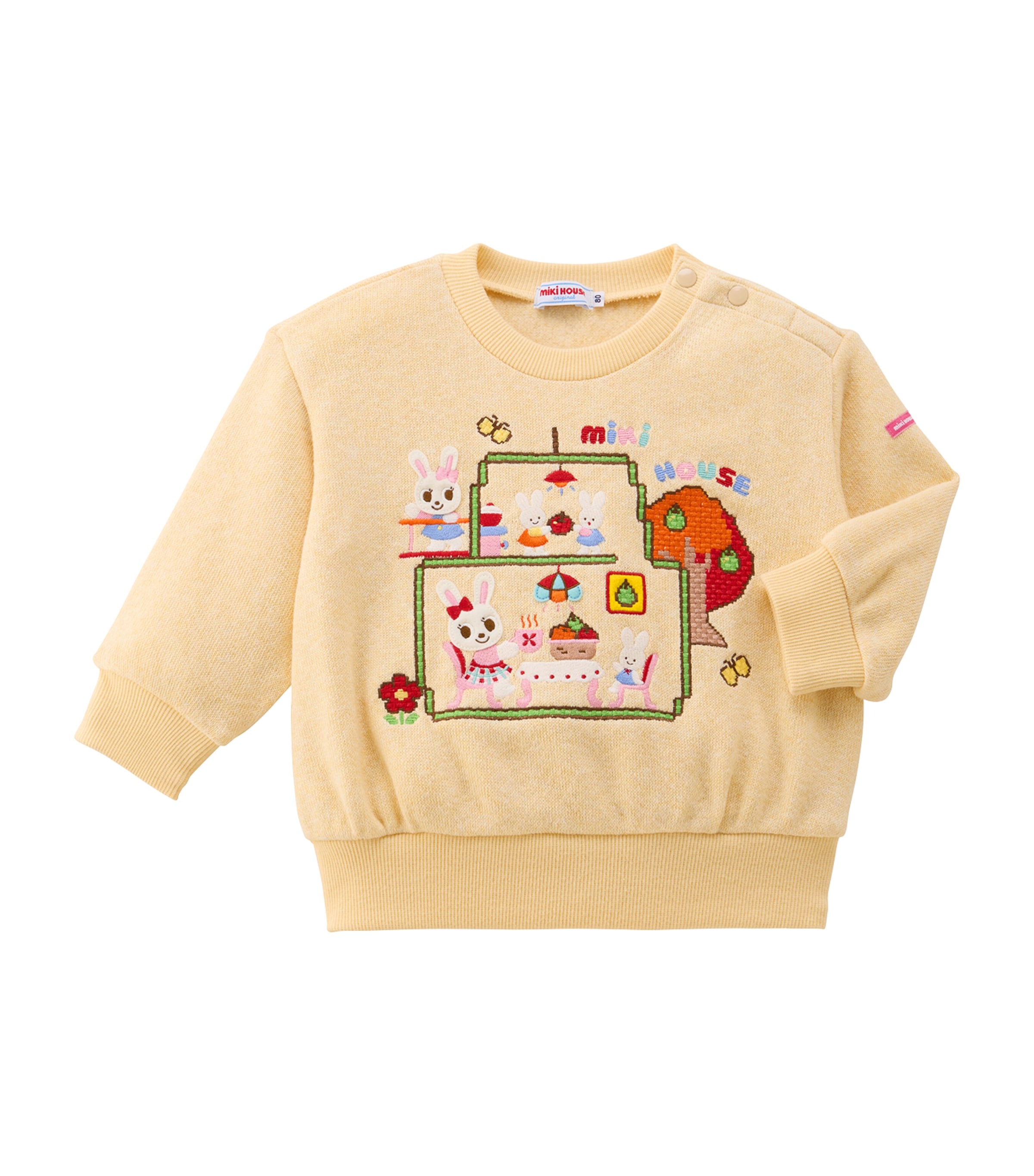 Miki House Cotton-Blend Embroidered Sweatshirt (12 Months-5 Years)