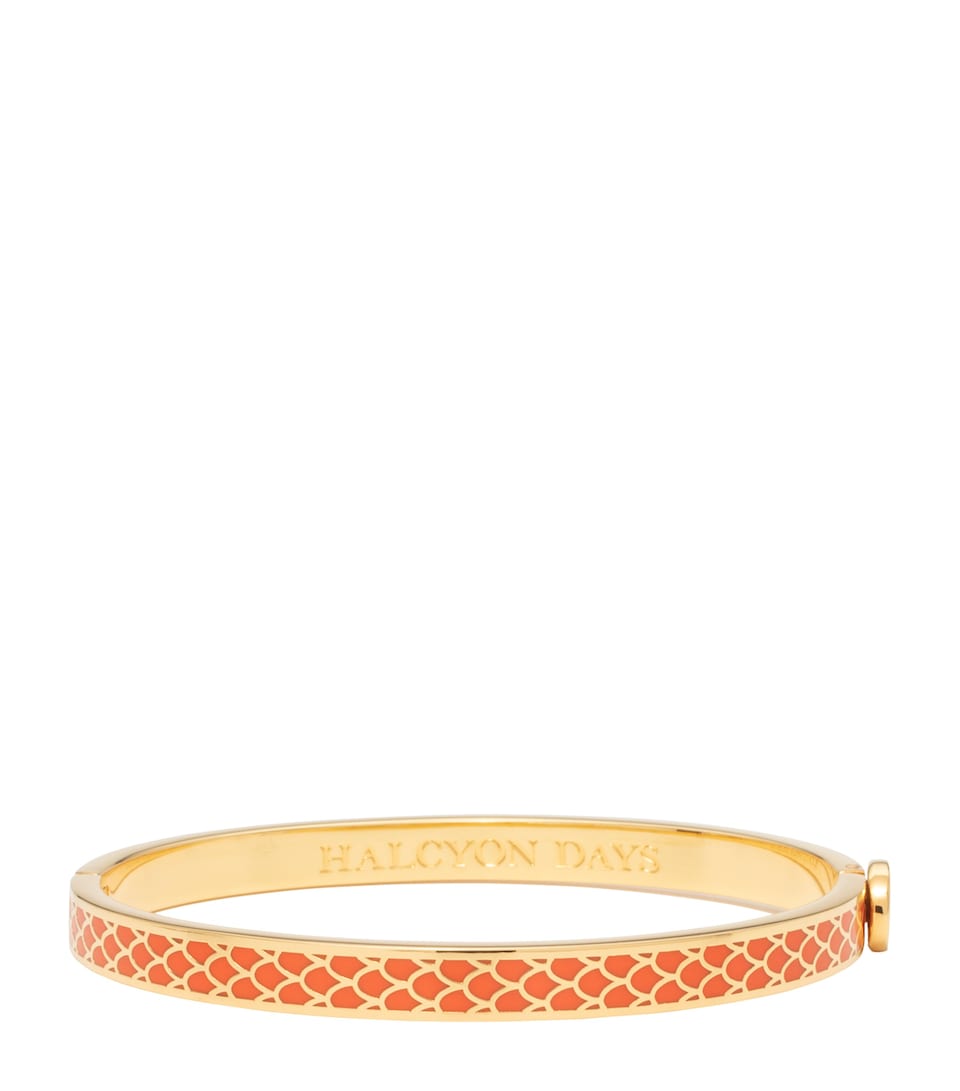 Halcyon Days Gold-Plated Salamander Bangle Orange/gold