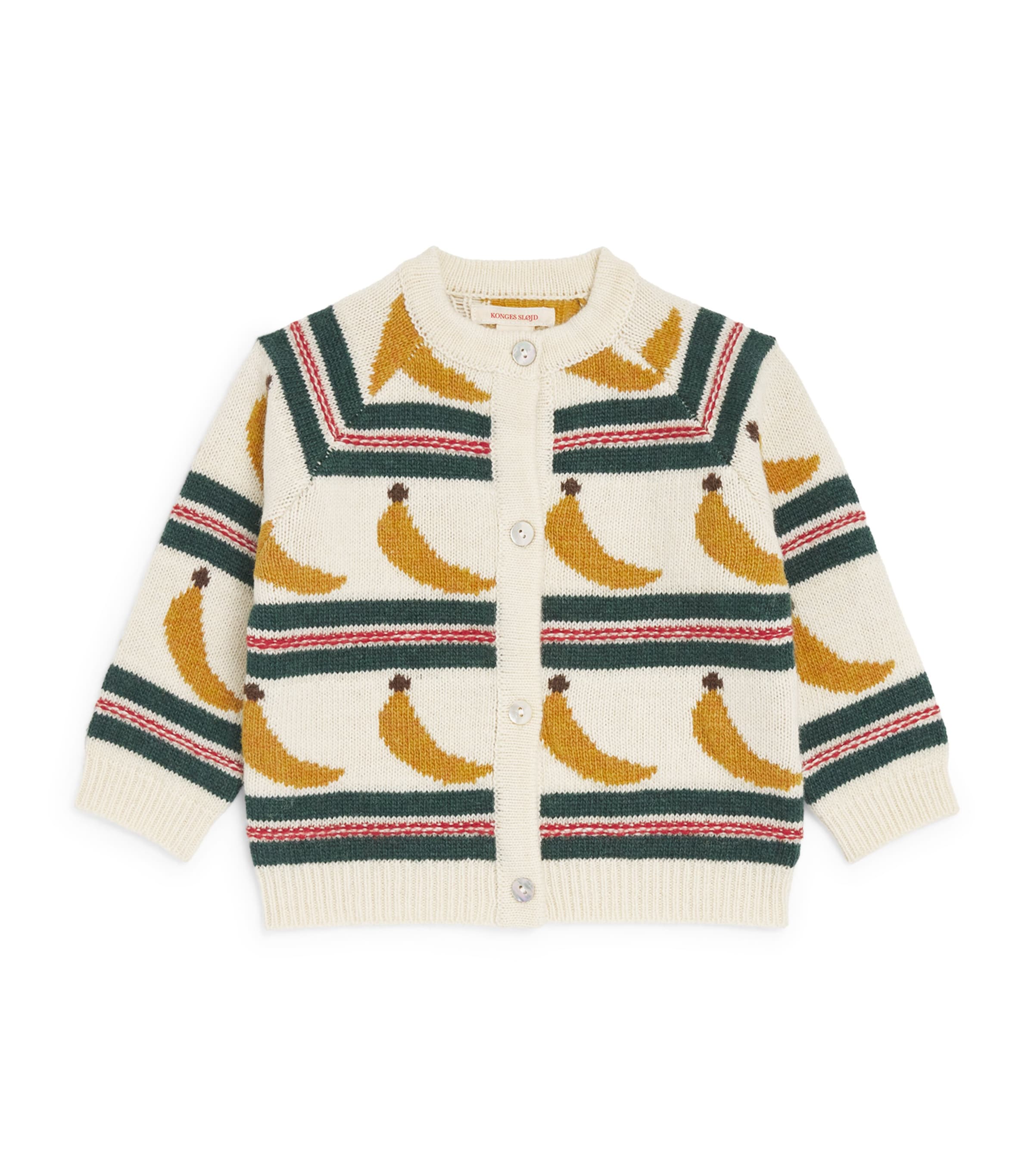 KONGES SLOJD Wool-Blend Billi Cardigan (9 Months-4 Years) Banana