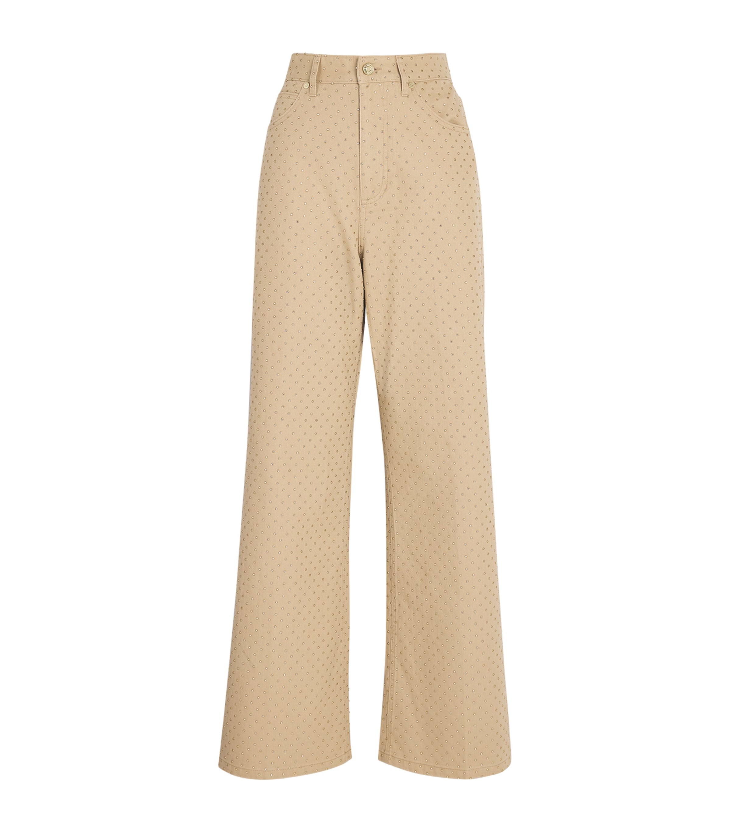 Sandro Paris Zip Wide-Leg High-Rise Jeans | Harrods US